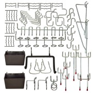 Набор 43 предмета для перфопанелей, подвесы и контейнеры PHS805